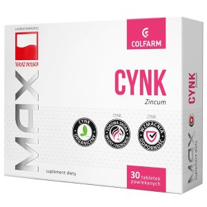 Cynk 10mg 30 tabletek MAX-0