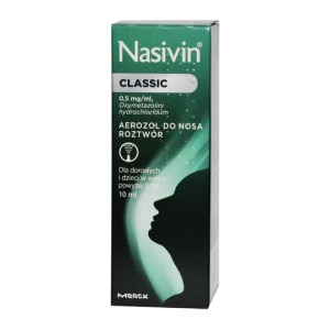 Nasivin Classic (Nasivin Soft 0.05%) aerozol do nosa 10ml
