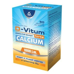 D-Vitum Forte Calcium 1000 j.m. dla doroslych 60 -0