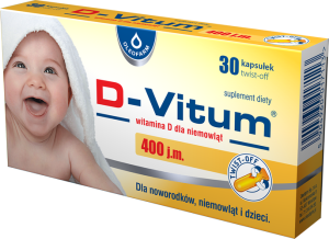 D-Vitum, witamina D dla niemowlat 400 j.m., 30 kapsulek -0