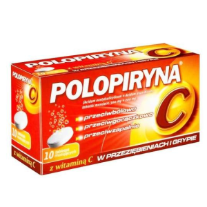 Polopiryna C 10 tabl musujacych z vit C