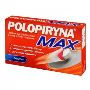 Polopiryna MAX 500mg 10 tabletek dojelitowych