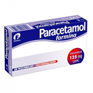 Paracetamol Farmina 125mg czopki 10 sztuk