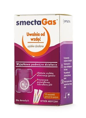 Smecta Gas, proszek do sporządzania zawiesiny doustnej, 12 saszetek -0