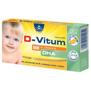 D-vitum 600 j.m. witaminy D DHA, dla niemowląt od 6 miesiąca, 30 kaps-0