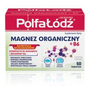 PolfaLodz Magnez Organiczny + B6, 50 tabletek-0