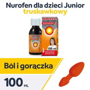 Nurofen Junior, zawiesina doustna, dla od 6-12 lat, smak truskawkowy, 100ml-0