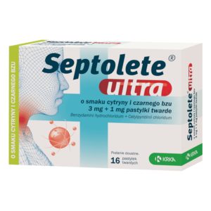 Septolete ultra o smaku cytryny i czarnego bzu 16 pastylek-0