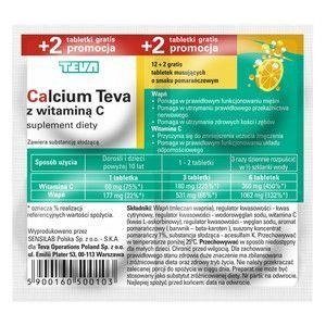 Calcium z witamina C 14 tabletek musujacych-0
