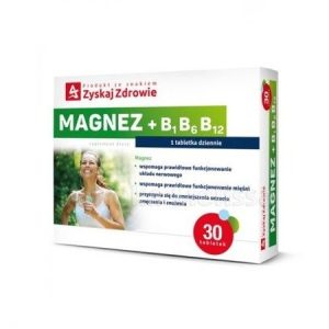 Magnez+ B1 B6 B12, 30 tabletek zyskaj zdrowie-0