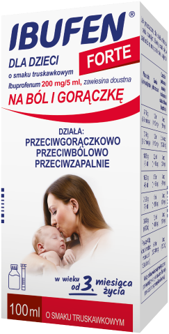 Ibufen Forte, od 3 miesiaca zycia, smak truskawkowy, 100ml-0