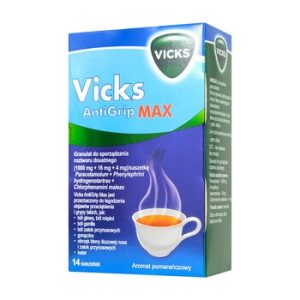 Vicks AntiGrip MAX do sporzadzania roztworu doustnego, 14 saszetek -0
