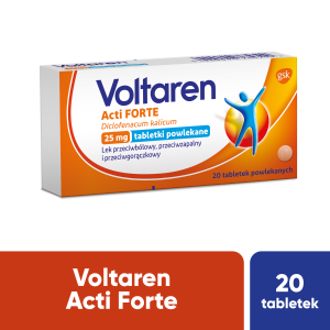 Voltaren Acti Forte 25mg, 20 tabletek powlekanych -0