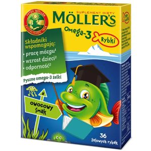 Tran MOLLERS Omega-3 Rybki owocowy 36szt-0