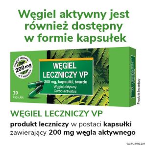 Węgiel leczniczy VP kaps 20 KAPS 200MG-0